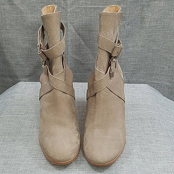 Kate Spade New York Lexy Heeled Boot, Beige double buckle Moto boot Women's 8.5 - Picture 2 of 11
